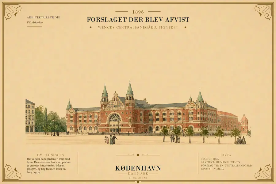 WENCKS CENTRALBANEGÅRD, SIGNERET