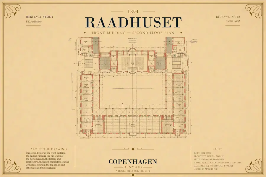 FRONT BUILDING — SECOND-FLOOR PLAN
