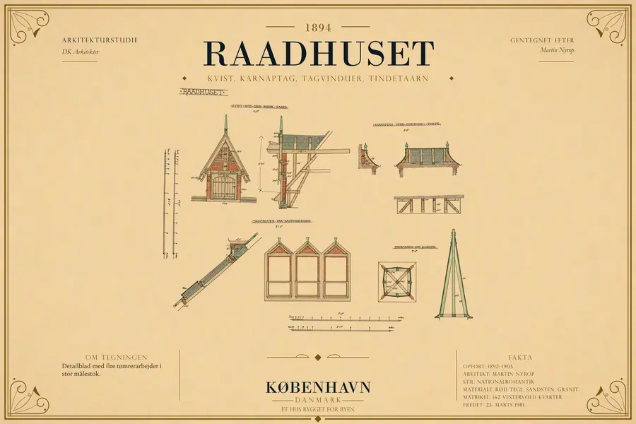 KVIST, KARNAPTAG, TAGVINDUER, TINDETAARN