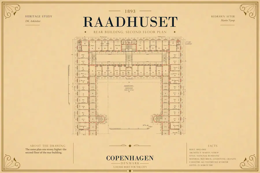 REAR BUILDING, SECOND FLOOR PLAN