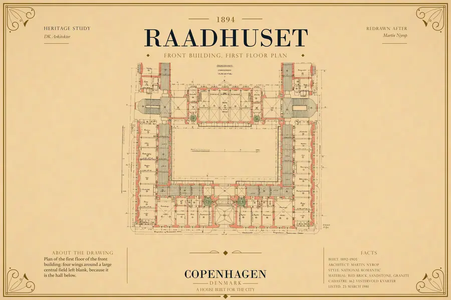 FRONT BUILDING, FIRST FLOOR PLAN