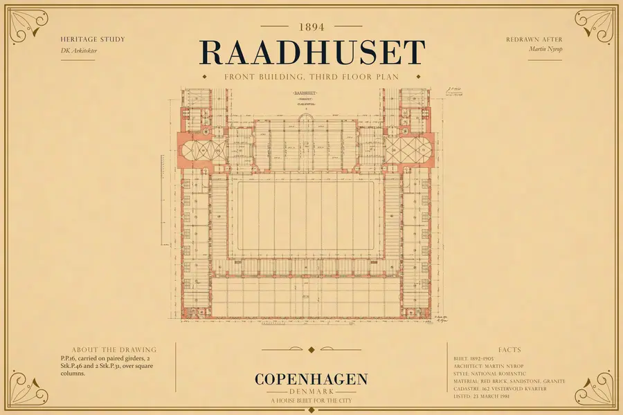 FRONT BUILDING, THIRD FLOOR PLAN