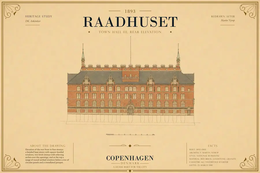 TOWN HALL III, REAR ELEVATION