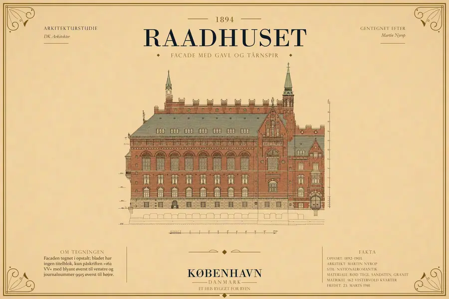 FACADE MED GAVL OG TÅRNSPIR