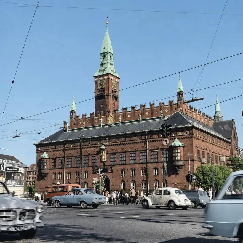 Billedet viser Københavns Rådhus i 1970.