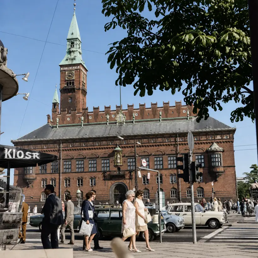 Billedet viser Københavns Rådhus i 1970.