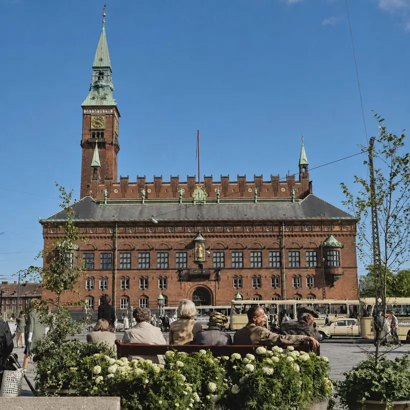 Billedet viser Københavns Rådhus i 1970.