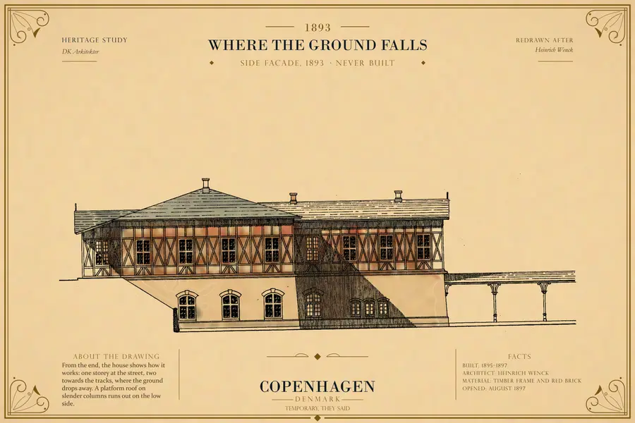 SIDE FACADE, 1893 · NEVER BUILT