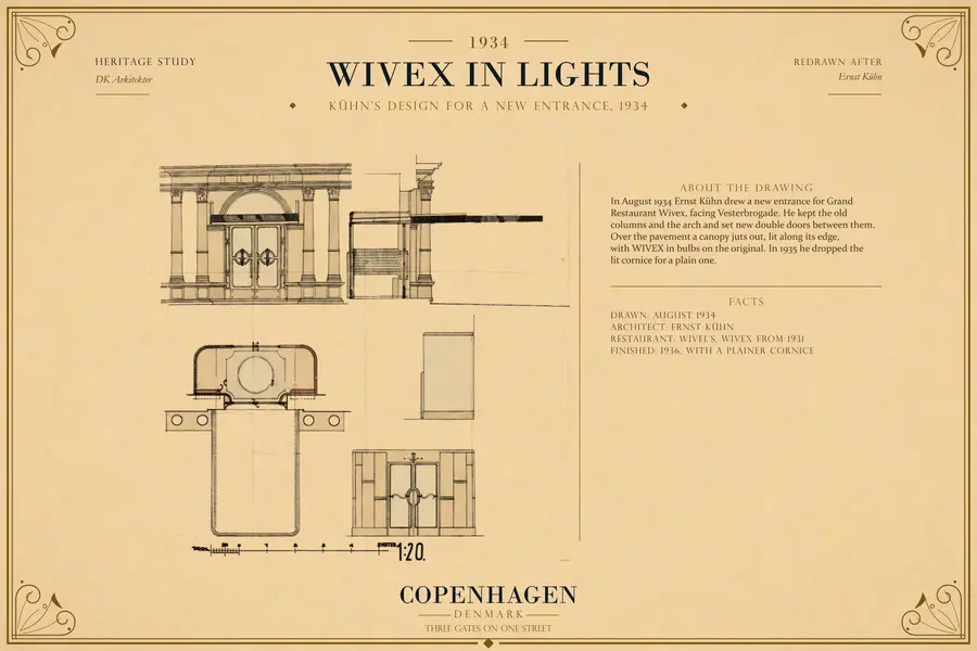 KÜHN'S DESIGN FOR A NEW ENTRANCE, 1934